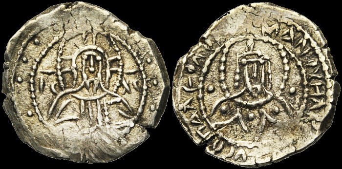 Demi Stavraton, 1391-1394/1395, Constantinople. émis sous Manuel II Paléologue