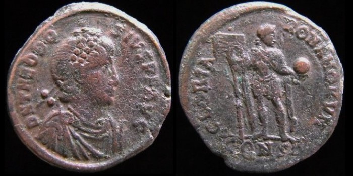 Maiorina de Théodose avec Concordia émis à Constantinople