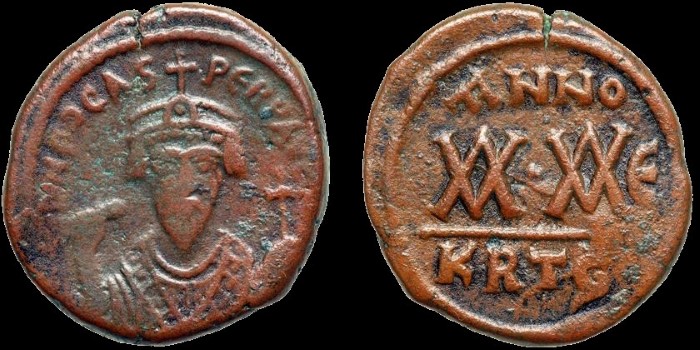 Follis de Phocas émis à Carthage