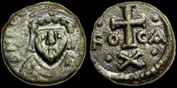 Décanummium de Phocas émis à Carthage