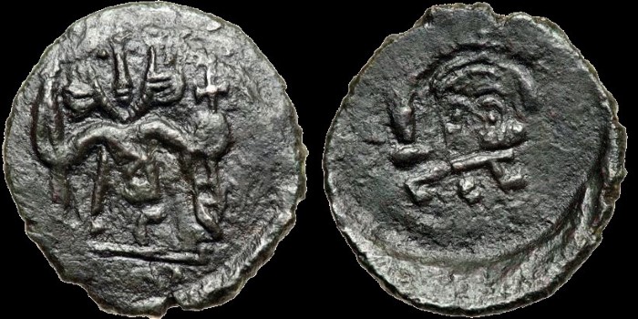 Follis d'Anasatase II émis à Syracuse