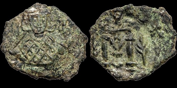 Follis de Theodosius III émis à Syracuse