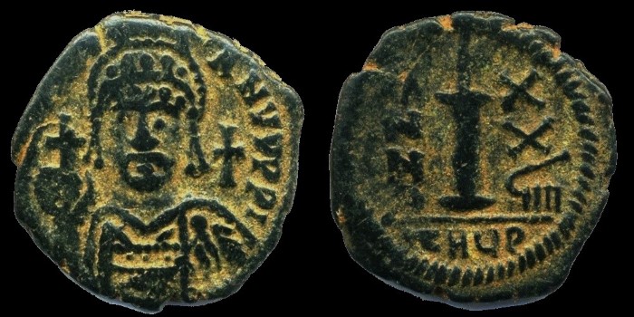 Decanummium de Justinien émis à Theoupolis
