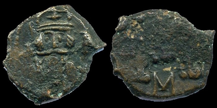 Follis de Constans II émis à Constantinople