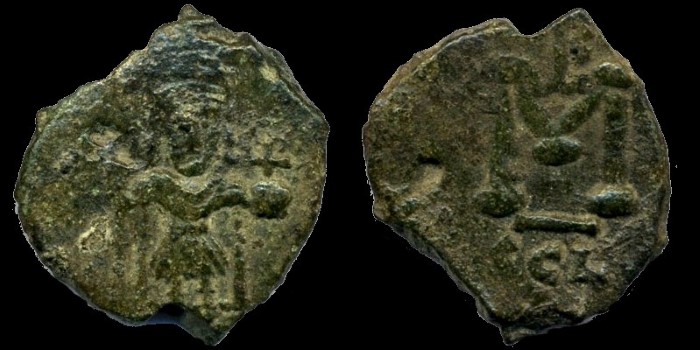 Follis de Constantin IV émis à Syracuse