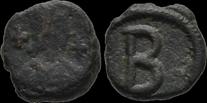 Duonummium de Justinien émis à Carthage