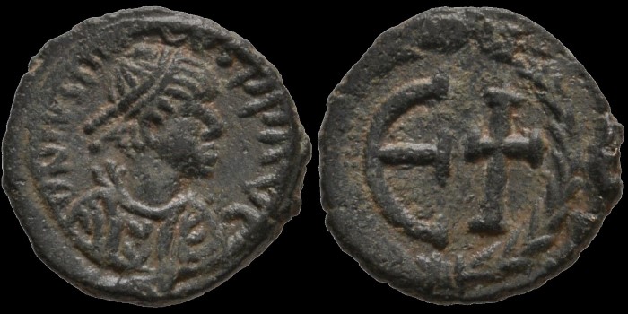 Pentanummium de Justin II émis à Rome ou à Ravenne