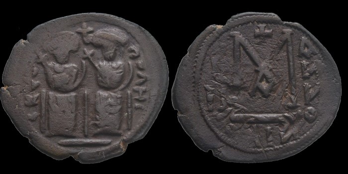 Follis Arabo-byzantin émis à Scythopolis/Baisan