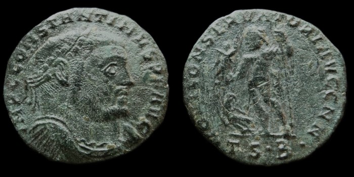 Follis de Constantin avec Jupiter émis à Thessalonique