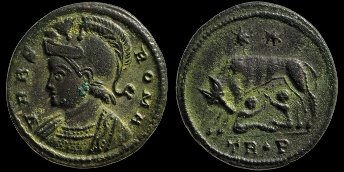 Nummus commémoratif de Rome émis à Trèves