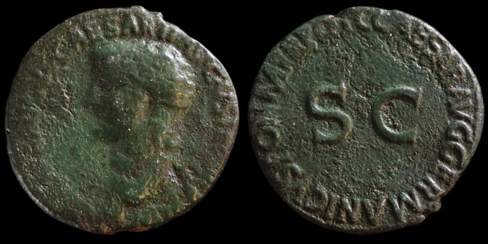 As de Germanicus (†19 ap. J.-C.) de restitution sous Caligula