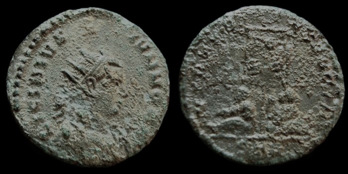 Follis de Licinius II célébrant la victoire de l'armée émis à Sirmium