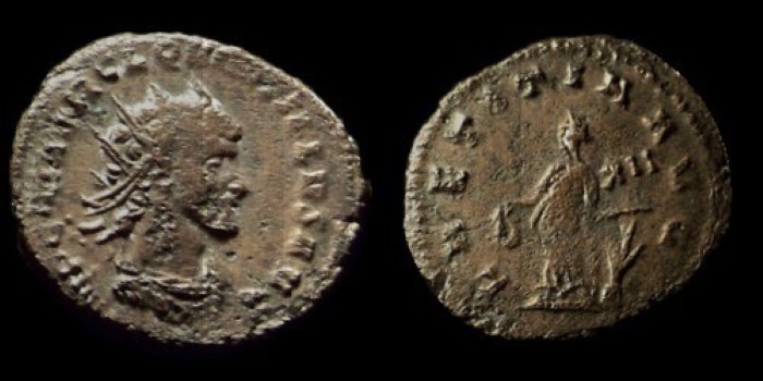 Antoninien de Quintillus avec Laetitia émis à Rome
