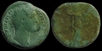 RIC 779, Sear 4220 - Sesterce d'Antonin avec Minerve