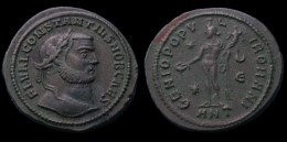 RIC VI 51a Antiochia - Follis de Constance Chlore avec GENIO POPVLI ROMANI émis à Antioche