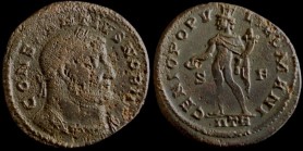 RIC VI 539a Treveri - Follis de Constance Chlore avec GENIO POPVLI ROMANI émis à Trèves