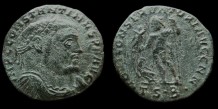 RIC VI 61b Thessalonica - Follis de Constantin avec Jupiter émis à Thessalonique
