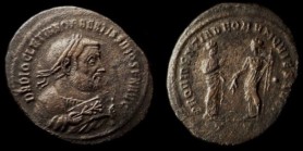RIC VI 56a Ticinum - Follis de Diocletien avec la Providence et le Repos émis à Ticinium