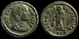 RIC VII 95 Héraclée - Ae3 Centenionalis d'Héléna, épouse de Constance Chlore, mère de Constantin émis à Héraclée