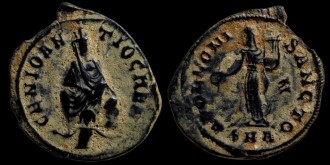 Sear 14927 - Nummus de l'émission de la persécution des chrétiens d'Antioche sous Maximinus II