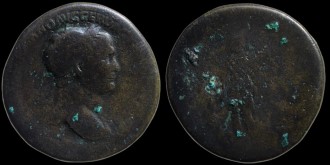 RIC 485, Sear 3194 - Sesterce de Trajan avec Roma et le captif