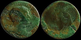 RIC 564, Sear 3196 - Sesterce de Trajan avec la Dacie et le trophée