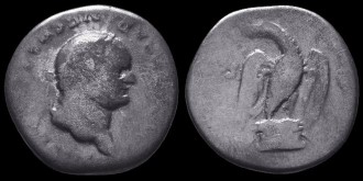 RIC 99, Sear 2287 - Denier de Vespasien avec un aigle