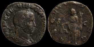RIC 246, Sear 9782 - Sesterce de Volusien avec Aequitas