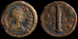 Sear 27 - Decanummium d'Anastase émis à Constantinople
