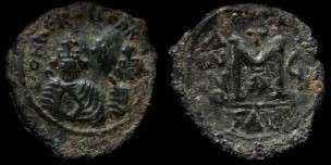 Sear 848 - Follis d'Héraclius émis à Isaura