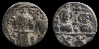 Sear 1062 - Demi Follis de Constans II émis à Carthage