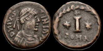 Sear 306 - Decanummium de Justinien émis à Rome