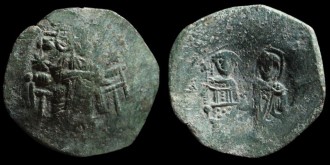 CLBC 10.1.1 - Billon Aspron Trachy bulgare sous Pierre IV de Bulgarie 1185-1197 et sous Ioan Kaloyan 1197-1207