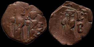 Sear 1145c - Follis de Constans II émis à Cherson