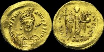 Sear 137 - Solidus de Justinien émis à Constantinople