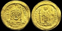 Sear 140 - Solidus de Justinien émis à Constantinople