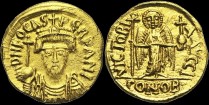 Sear 681A - Solidus, 606-607, Carthage. 10e indiction. émis sous Phocas