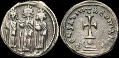 Sear 803 - Hexagramme, 637-641, Constantinople. émis sous Héraclius