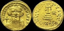 Sear 978 - Solidus léger de 23 Siliques, 651-654, Constantinople. Off. G. émis sous Constant II