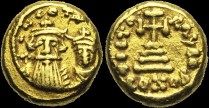 Sear 1039 - Solidus globulaire, 656-657, Carthage. 15e indiction. émis sous Constant II