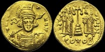 Sear 1156 - Solidus, 674-681, Constantinople. Off. Z. émis sous Constantin IV