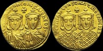 Sear 1583 - Solidus, 776-778, Constantinople. émis sous Léon IV le Khazar