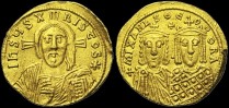 Sear 1687 - Solidus, 843-856 (?), Constantinople. émis sous Michael III avec sa mère Théodora