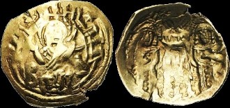 Sear 2526 - Hyperpère, 1347-1354, Constantinople. Jean VI Cantacuzène