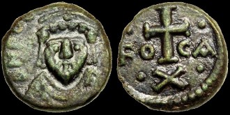 Sear 687 - Décanummium de Phocas émis à Carthage
