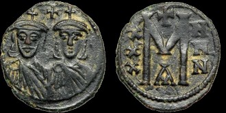 Sear 1607 - Follis de Nicephore I et Stauracius émis à Constantinople
