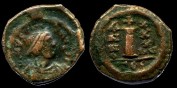 Sear 188 - Decanummium de Justinien émis à Thessalonique
